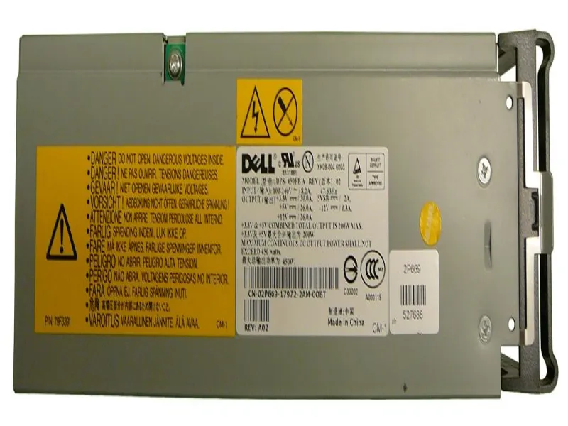 2P669 Dell 450-Watts Power Supply for PowerEdge 1600SC