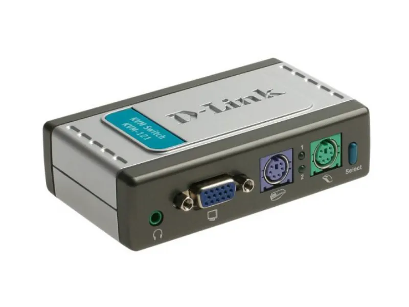 KVM-121 D-Link 2-Port PS/2 KVM Switch with Audio Suppor...