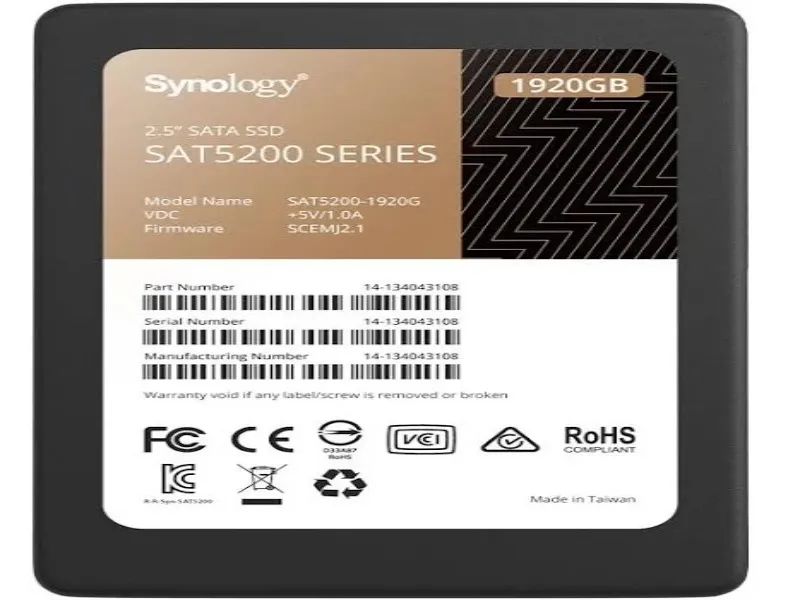 SAT5200-1920G Synology 1.92TB SATA 6GB/s 2.5-inch Solid...