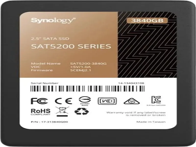 SAT5200-3840G Synology 3.84TB SATA 6GB/s 2.5-inch Solid...