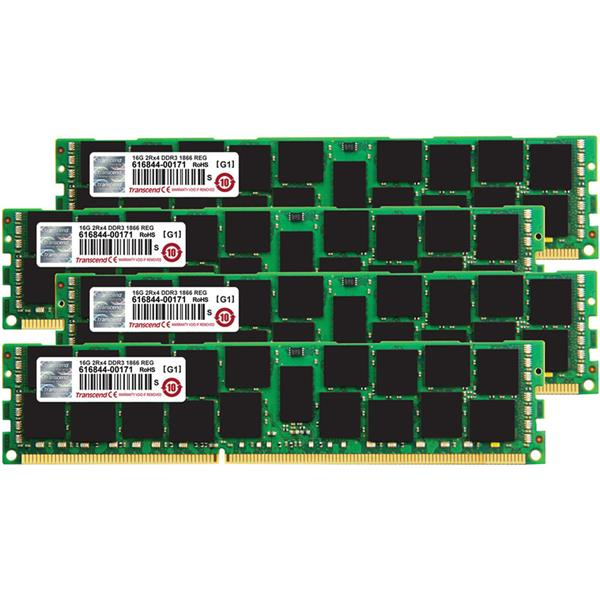 TS64GJMA535Z Transcend 64GB Kit (16GB x 4) DDR3-1866MHz...